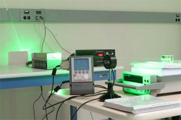 Laser power testing setup for 5 Watt system