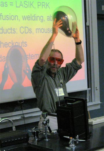 Photos of Weber State University laser lecture (April 2007)